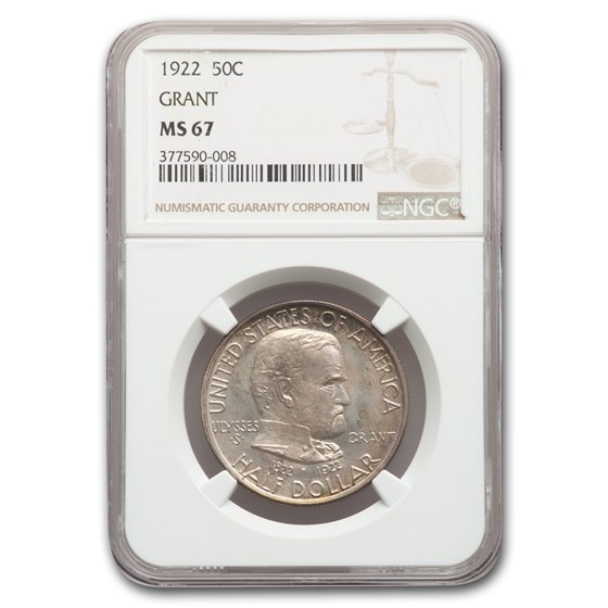 1922 Grant Memorial Commemorative Half Dollar MS-67 NGC 1922 Grant Memorial Commemorative Half Dollar MS-67 NGC