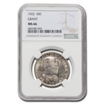 1922 Grant Memorial Half Dollar Commem MS-66 NGC