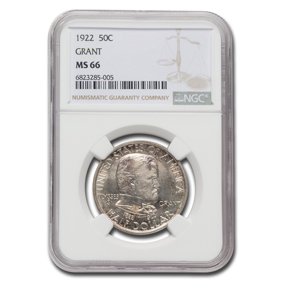 1922 Grant Memorial Half Dollar Commem MS-66 NGC