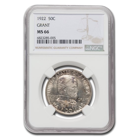 1922 Grant Memorial Half Dollar Commem MS-66 NGC 1922 Grant Memorial Half Dollar Commem MS-66 NGC