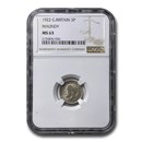 1922 Great Britain Silver 3 Pence George V MS-63 NGC