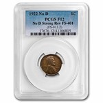 1922 Lincoln Cent F-12 PCGS (No D, Strong Rev., FS-401)