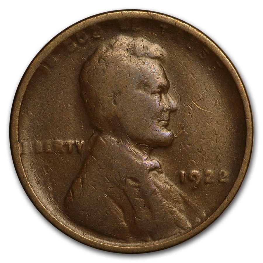 1922 Lincoln Cent Fine (Strong Reverse, no D)