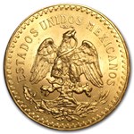 1922 Mexico Gold 50 Pesos BU