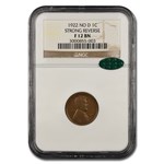 1922-No D Lincoln Cent Fine-12 NGC CAC (Brown, FS-103.2)