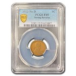 1922- No D Lincoln Cent Fine-15 PCGS (Strong Reverse)