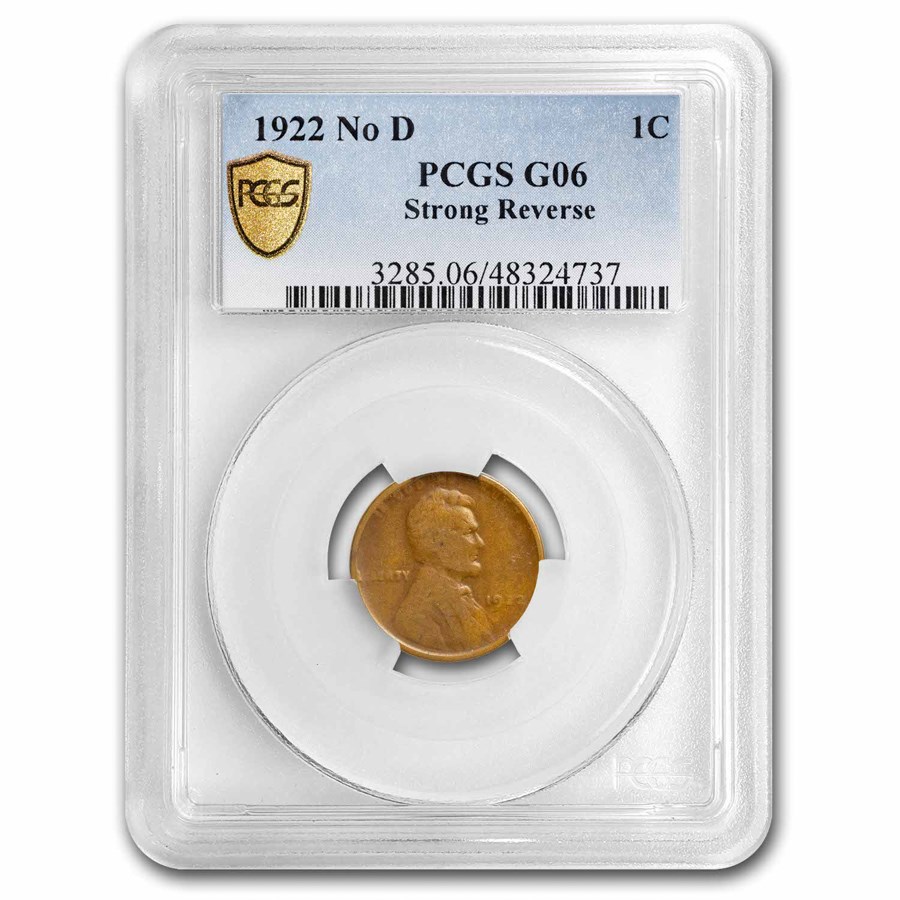 1922 No D Lincoln Cent Good-6 PCGS (Strong Reverse)