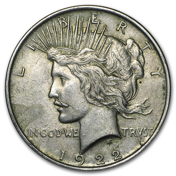 1922 Peace Dollar AU (Cleaned, VAM-12A Moustache, Top-50) 1922 Peace Dollar AU (Cleaned, VAM-12A Moustache, Top-50)