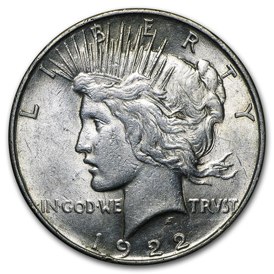 1922 Peace Dollar AU (VAM-1F EDS Field Die Break, Top-50) 1922 Peace Dollar AU (VAM-1F EDS Field Die Break, Top-50)