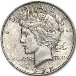 1922 Peace Dollar AU (VAM-2E Wing Die Break) 1922 Peace Dollar AU (VAM-2E Wing Die Break)