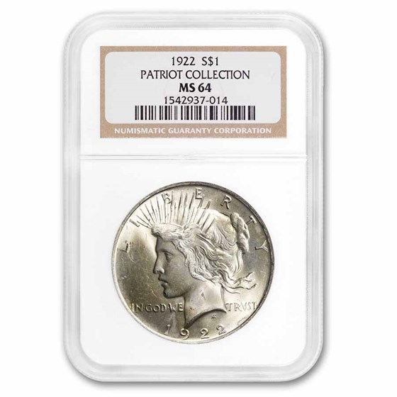 1922 Peace Dollar MS-64 NGC 1922 Peace Dollar MS-64 NGC