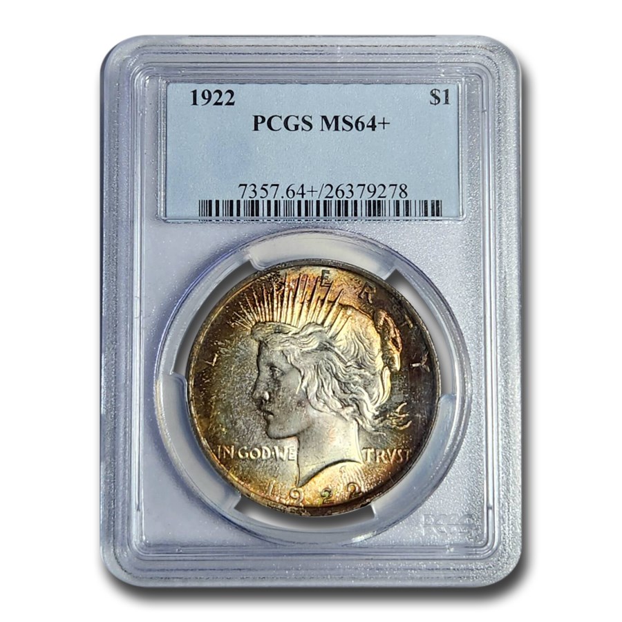 1922 Peace Dollar MS-64+ PCGS