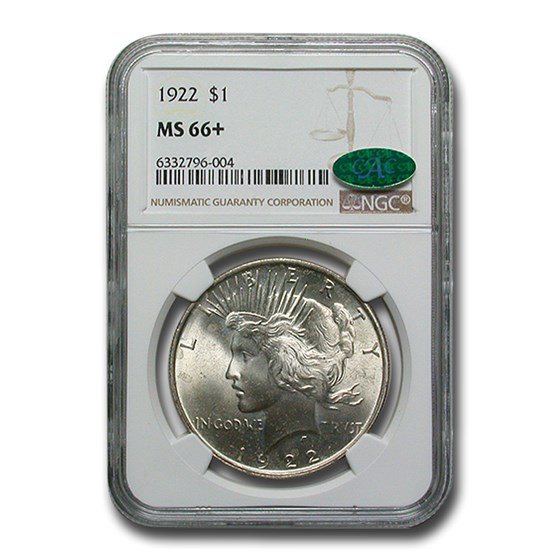 1922 Peace Dollar MS-66+ NGC CAC 1922 Peace Dollar MS-66+ NGC CAC