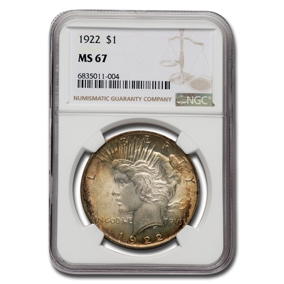 1922 Peace Dollar MS-67 NGC 1922 Peace Dollar MS-67 NGC