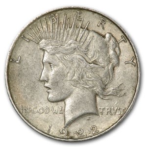 1922 Peace Dollar VF (VAM-1F Field Die Break, Top-50) 1922 Peace Dollar VF (VAM-1F Field Die Break, Top-50)
