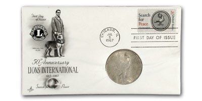 1922 Peace Dollar XF (Lions Club 50th Anniversary FDC) 1922 Peace Dollar XF (Lions Club 50th Anniversary FDC)