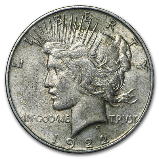 1922 Peace Dollar XF (VAM-1F, Field Die Break, Top-50)