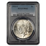 1922-S Peace Dollar MS-62 PCGS
