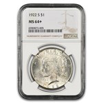 1922-S Peace Dollar MS-64+ NGC