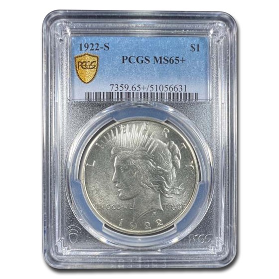 1922-S Peace Dollar MS-65+ PCGS 1922-S Peace Dollar MS-65+ PCGS