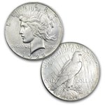 1922-S Peace Silver Dollars BU (20-Coin Roll)