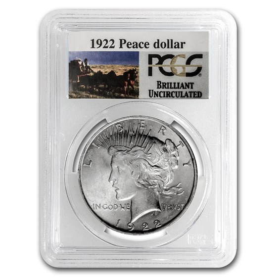 1922 Stage Coach Peace Silver Dollar BU PCGS 1922 Stage Coach Peace Silver Dollar BU PCGS