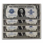 1923 $1.00 Silver Certificate CH AU (Fr#237) 4 Consecutive