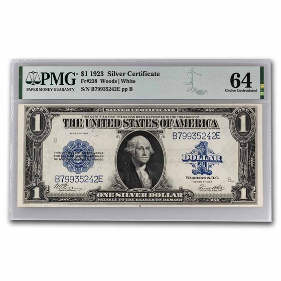 1923 $1.00 Silver Certificate CU-64 PMG (Fr#238) 1923 $1.00 Silver Certificate CU-64 PMG (Fr#238)