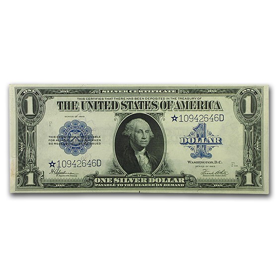 1923* $1.00 Silver Certificate CU Star Note 1923* $1.00 Silver Certificate CU Star Note