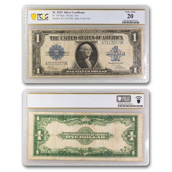 1923 $1.00 Silver Certificate VF-20 PCGS (Fr#239) 1923 $1.00 Silver Certificate VF-20 PCGS (Fr#239)