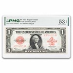 1923 $1.00 United States Note Red Seal CH AU-53 EPQ PMG (Fr#40)