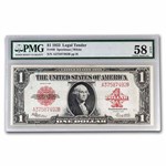 1923 $1.00 United States Note Red Seal CH AU-58 EPQ PMG (Fr#40)