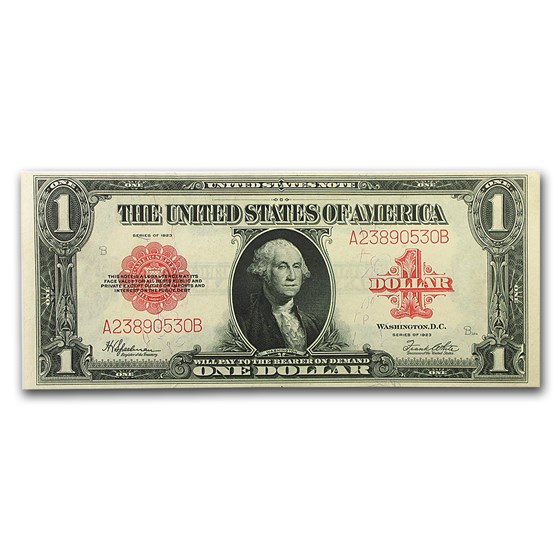 1923 $1.00 United States Note Red Seal CU (Fr#40) 1923 $1.00 United States Note Red Seal CU (Fr#40)