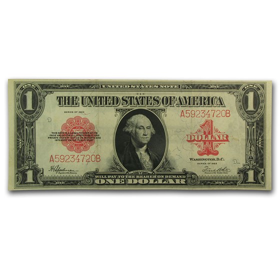 1923 $1.00 United States Note Red Seal VF+ (Fr#40) 1923 $1.00 United States Note Red Seal VF+ (Fr#40)