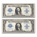 1923 $1 Silver Certificate VF (Fr#237) 2 Consecutive
