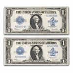 1923 $1 Silver Certificate VF (Fr#237) 2 Consecutive