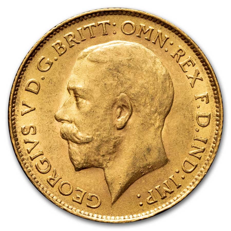 1923-1926 South Africa Gold Half Sovereign George V BU