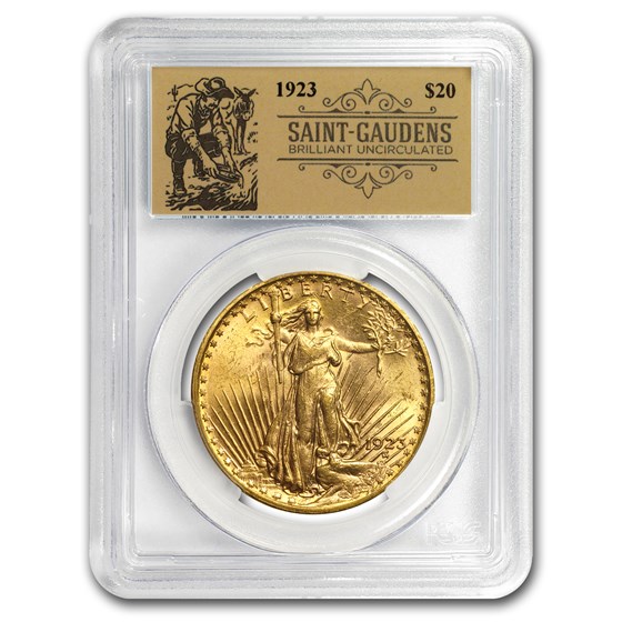 1923 $20 Saint-Gaudens Double Eagle BU PCGS (Prospector Label) 1923 $20 Saint-Gaudens Double Eagle BU PCGS (Prospector Label)