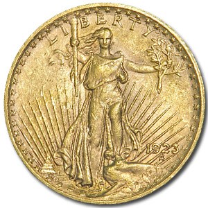 1923 $20 Saint-Gaudens Gold Double Eagle AU 1923 $20 Saint-Gaudens Gold Double Eagle AU