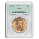 1923 $20 Saint-Gaudens Gold Double Eagle MS-63 PCGS