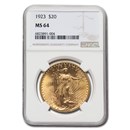 1923 $20 Saint-Gaudens Gold Double Eagle MS-64 NGC