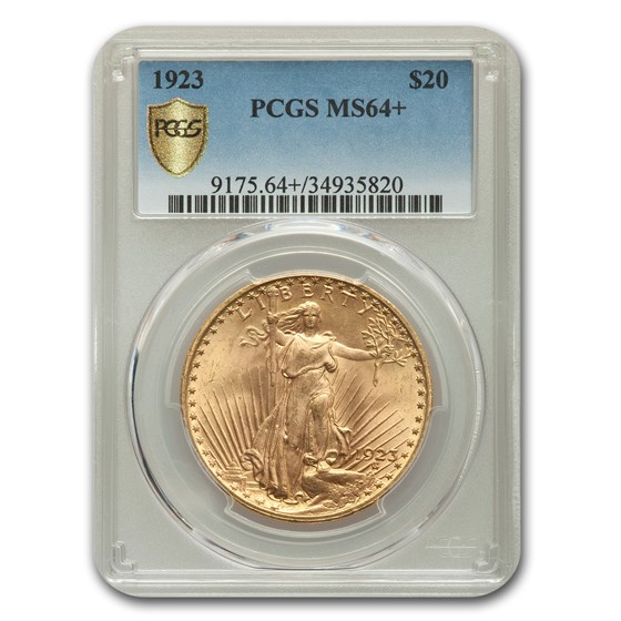 1923 $20 Saint-Gaudens Gold Double Eagle MS-64+ PCGS 1923 $20 Saint-Gaudens Gold Double Eagle MS-64+ PCGS