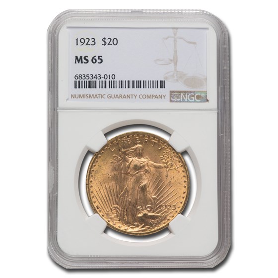 1923 $20 Saint-Gaudens Gold Double Eagle MS-65 NGC 1923 $20 Saint-Gaudens Gold Double Eagle MS-65 NGC
