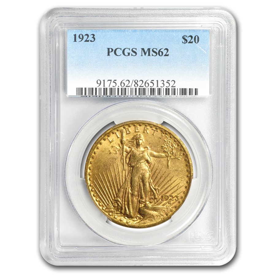 1923 $20 St Gaudens Gold Double Eagle MS-62 PCGS