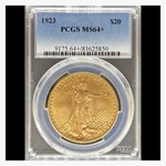 1923 $20 St Gaudens Gold Double Eagle MS-64+ PCGS