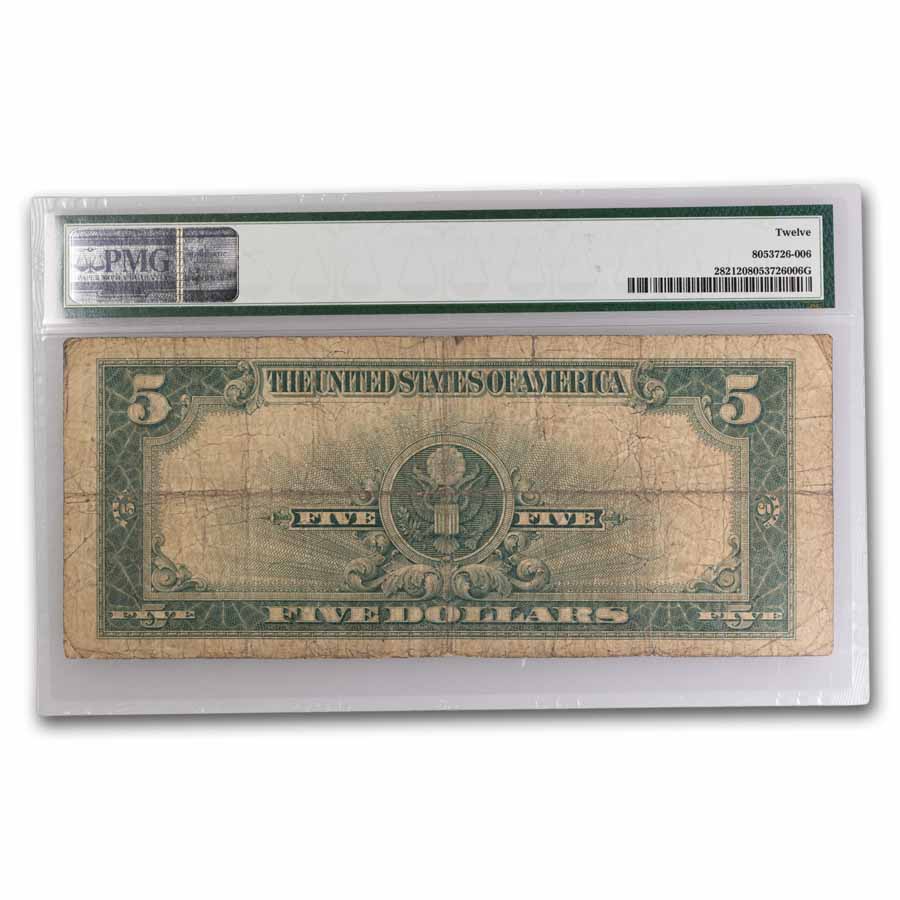 1923 $5.00 Silver Certificate Lincoln Porthole F-12 PMG (Fr#282)