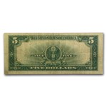 1923 $5.00 Silver Certificate Lincoln Porthole Fine (Fr#282)