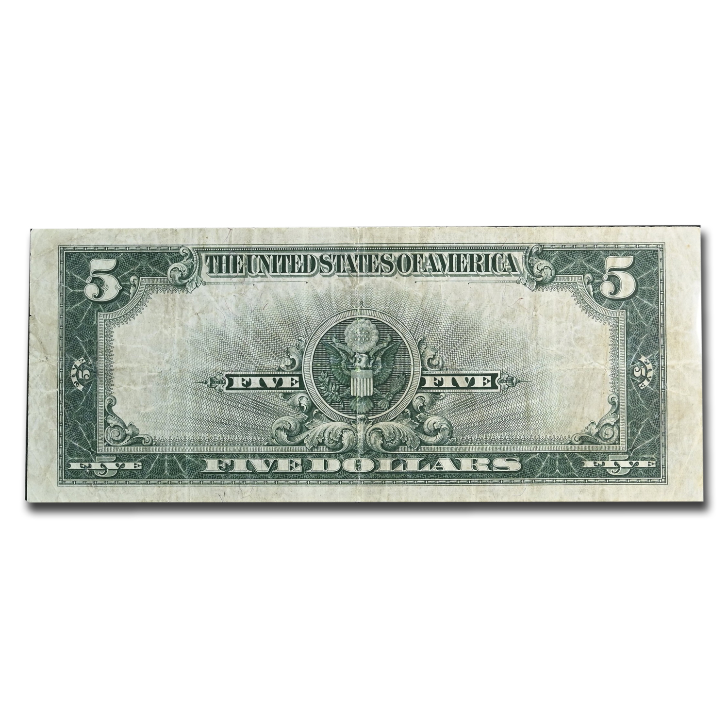 1923 $5.00 Silver Certificate Lincoln Porthole VF-20 PMG (Fr#282