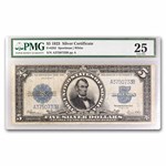 1923 $5.00 Silver Certificate Lincoln Porthole VF-25 PMG (Fr#282)