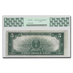 1923 $5 Silver Certificate Lincoln Porthole AU-58 PCGS (Fr#282)